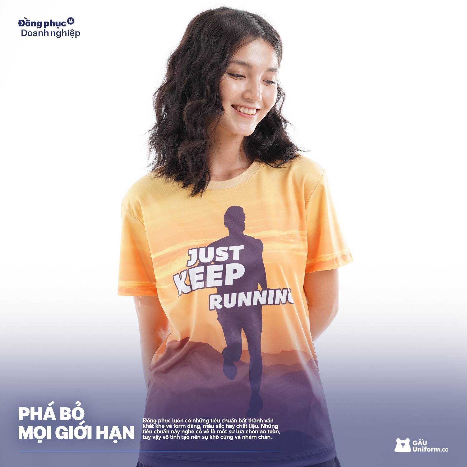 Áo thun đồng phục màu vàng