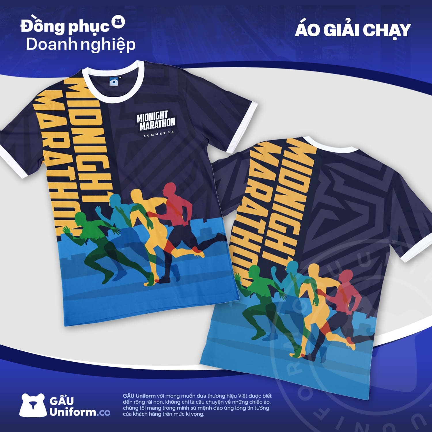 đồng phục màu xanh dương cho giải chạy đồng phục màu xanh dương cho giải chạy