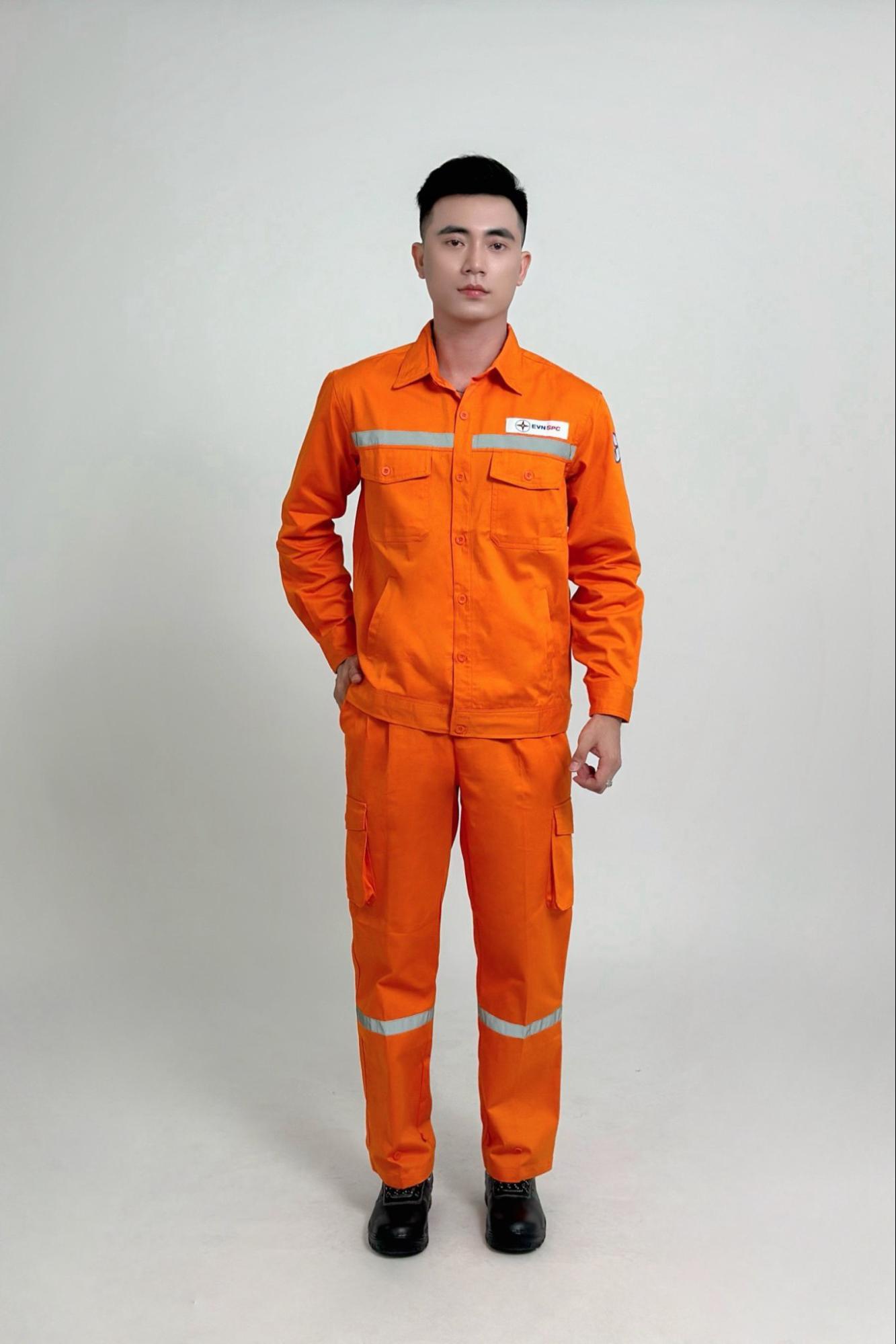 đồng phục bảo hộ lao động màu cam