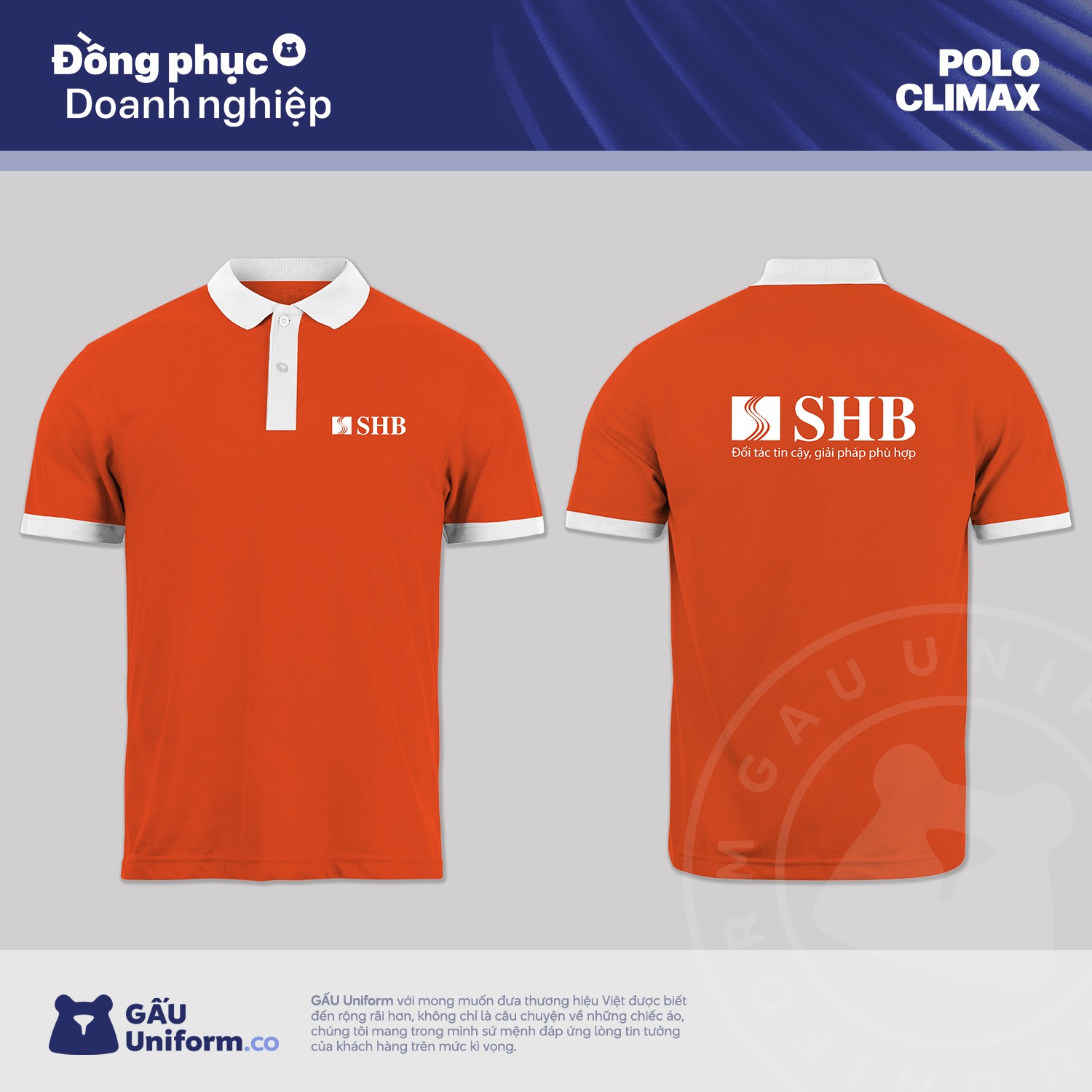 Áo đồng phục doanh nghiệp màu cam
