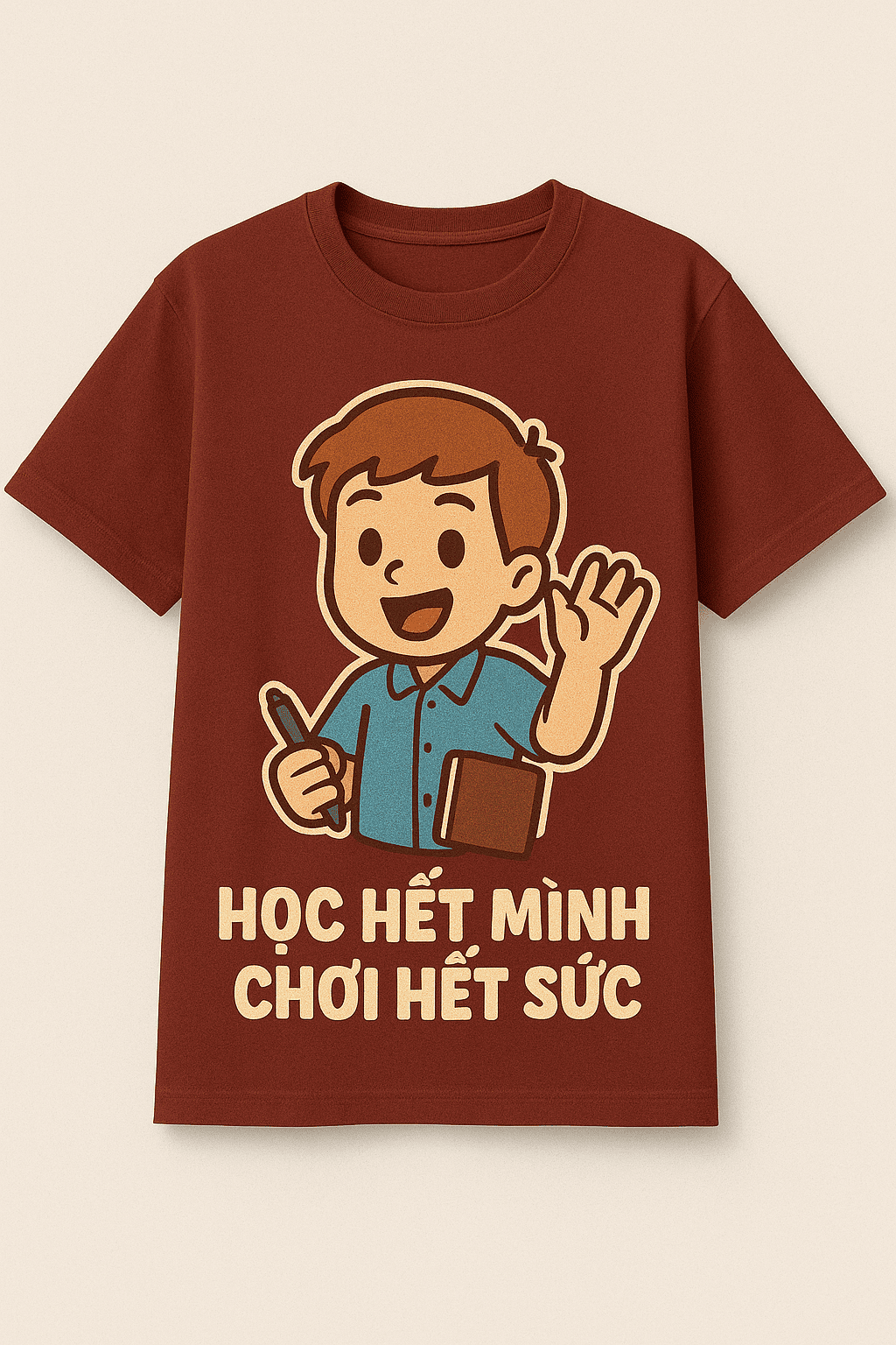 Một chiếc áo lớp in hình chibi/mascot Một chiếc áo lớp in hình chibi/mascot