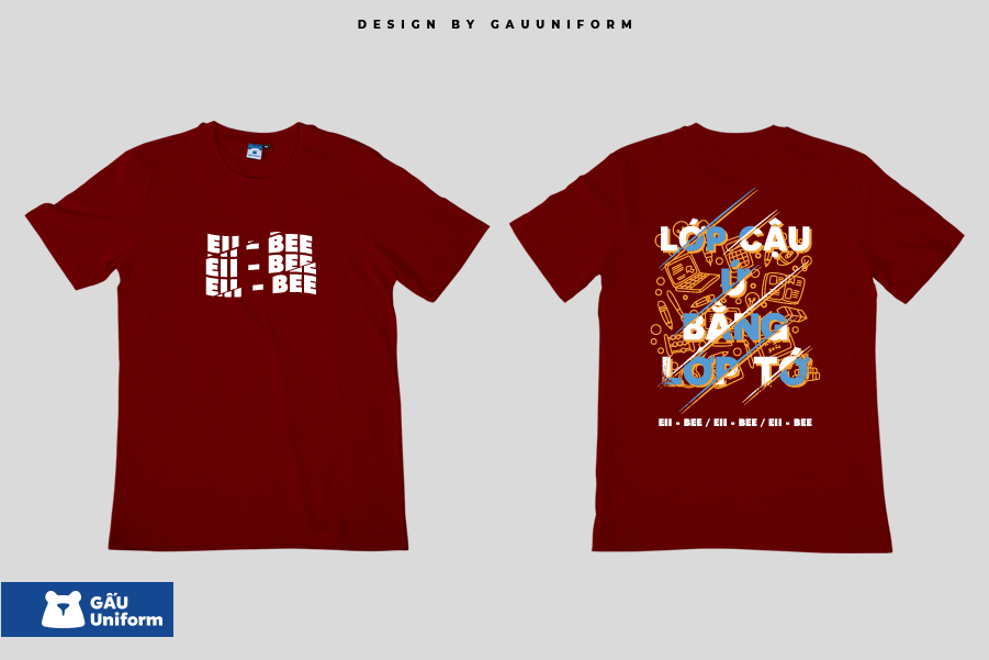 Áo lớp với một slogan độc đáo Áo lớp với một slogan độc đáo