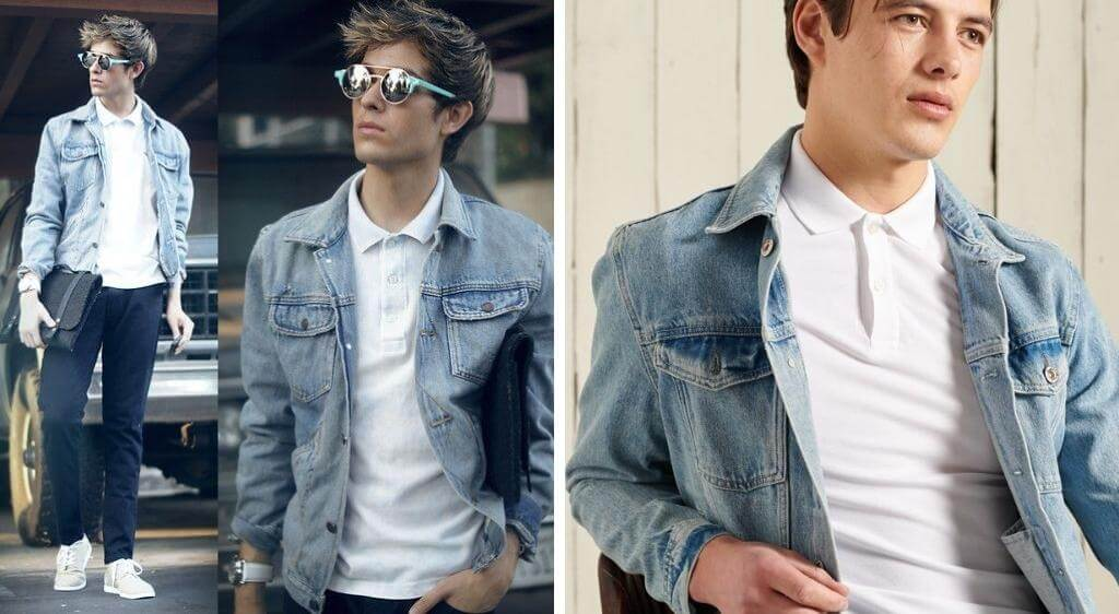 Áo polo phối cùng áo khoác bò sẽ mang đến cảm giác bụi bặm, phóng khoáng Áo polo phối cùng áo khoác bò sẽ mang đến cảm giác bụi bặm, phóng khoáng