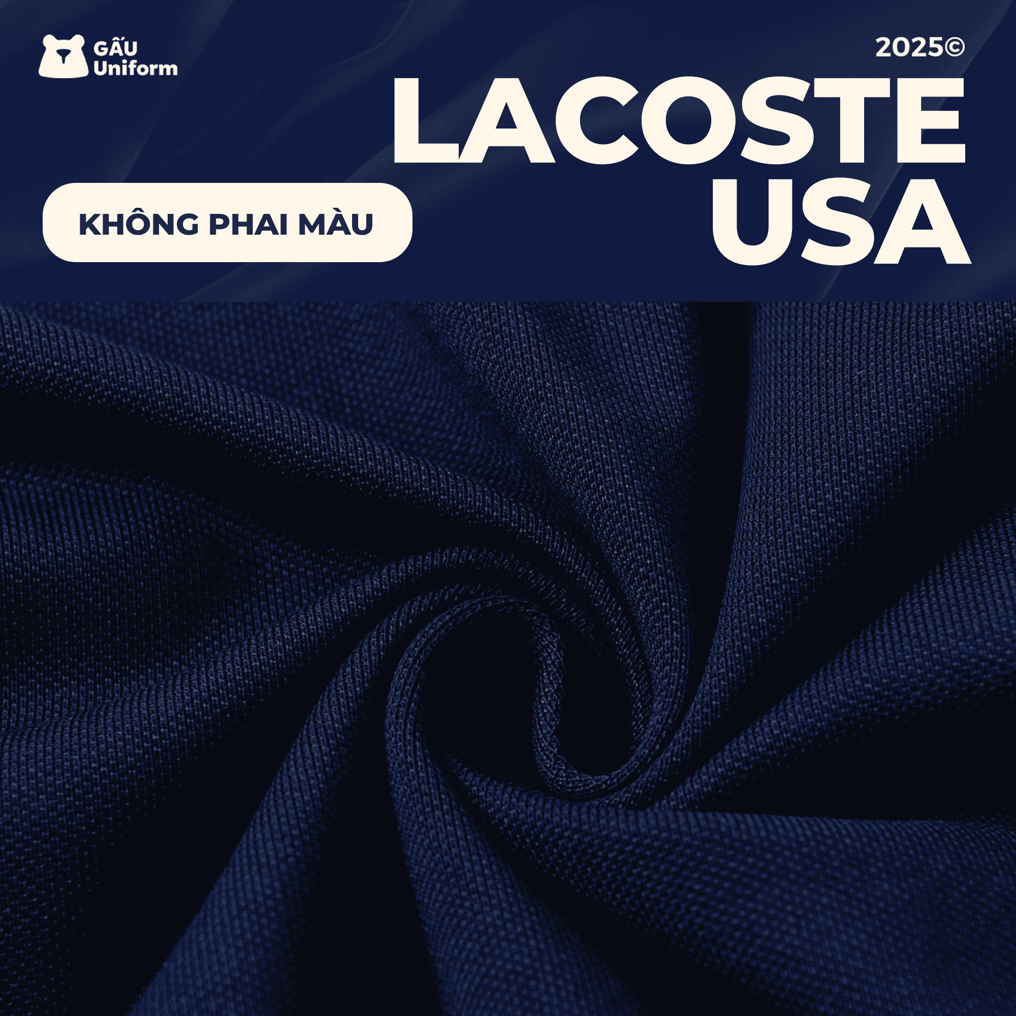 Dòng vải Lacoste đồng phục acb bank Dòng vải Lacoste đồng phục acb bank