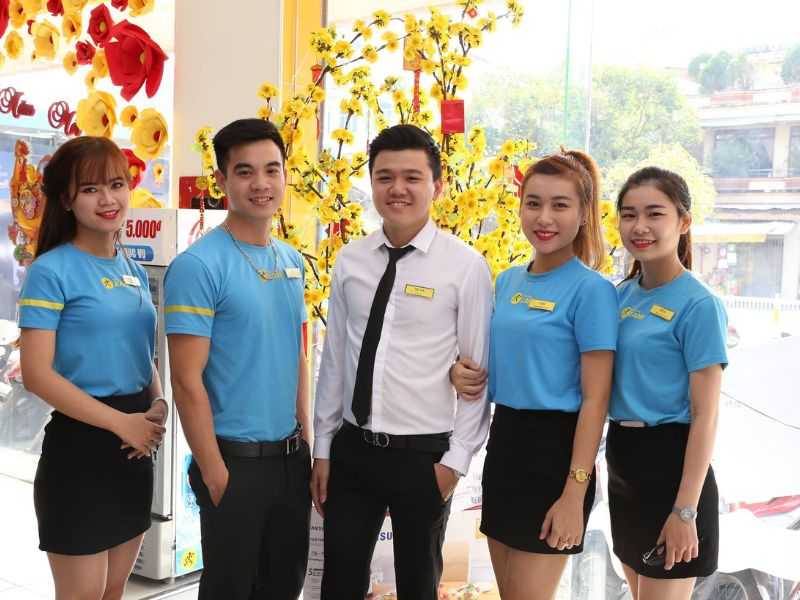 đồng phục điện máy xanh áo thun cổ tròn đồng phục điện máy xanh áo thun cổ tròn
