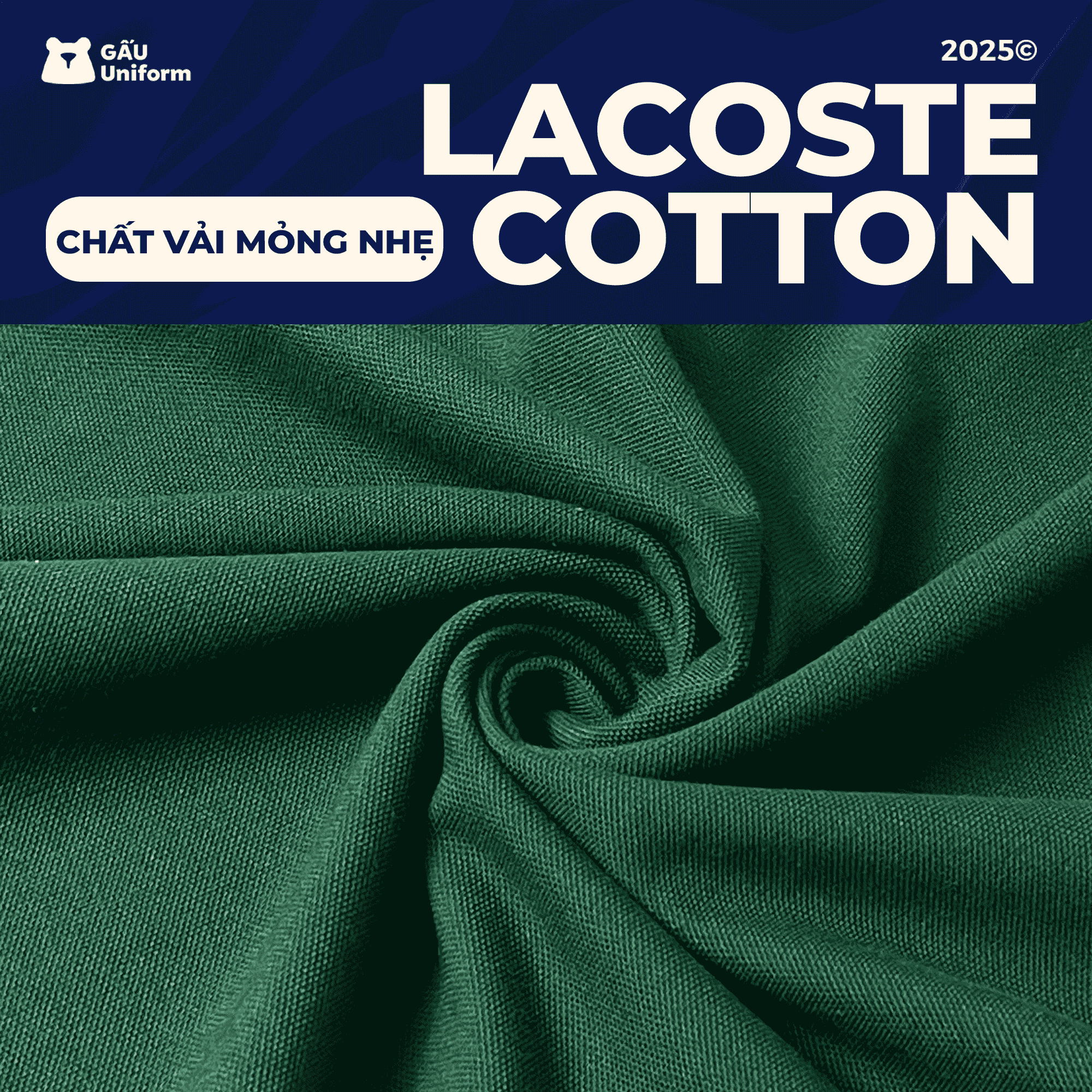 Vải lacoste cotton đồng phục MB Bank Vải lacoste cotton đồng phục MB Bank