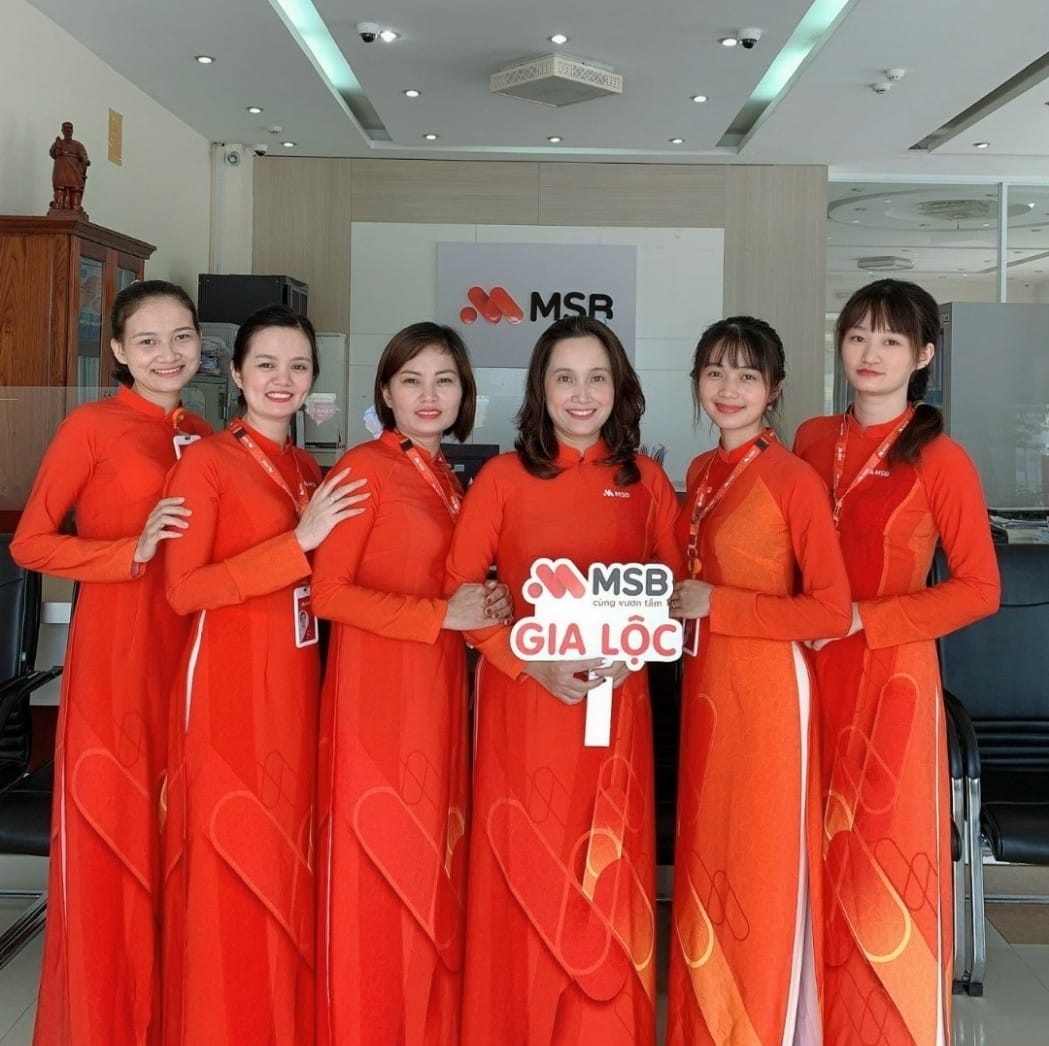 đồng phục áo dài ngân hàng MSB
