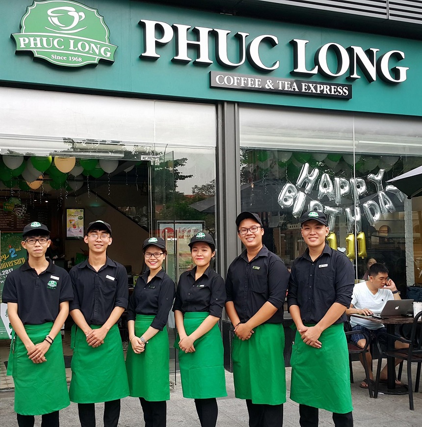 Đồng phục Phúc Long thiết kế chuyên nghiệp, đậm chất thương hiệu
