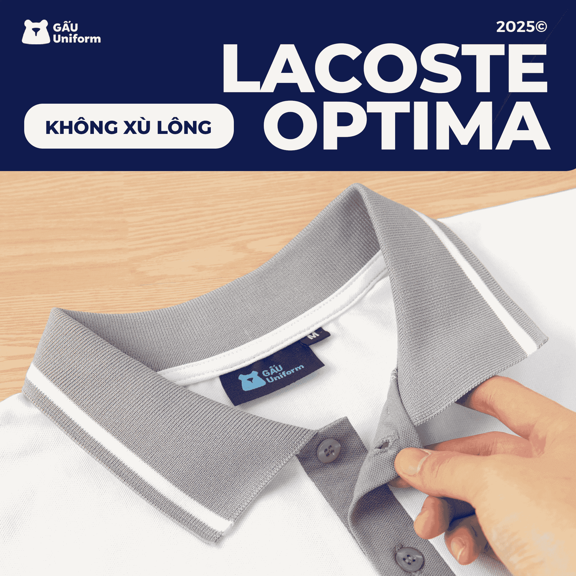 Vải lacoste optima đồng phục shinhan bank Vải lacoste optima đồng phục shinhan bank