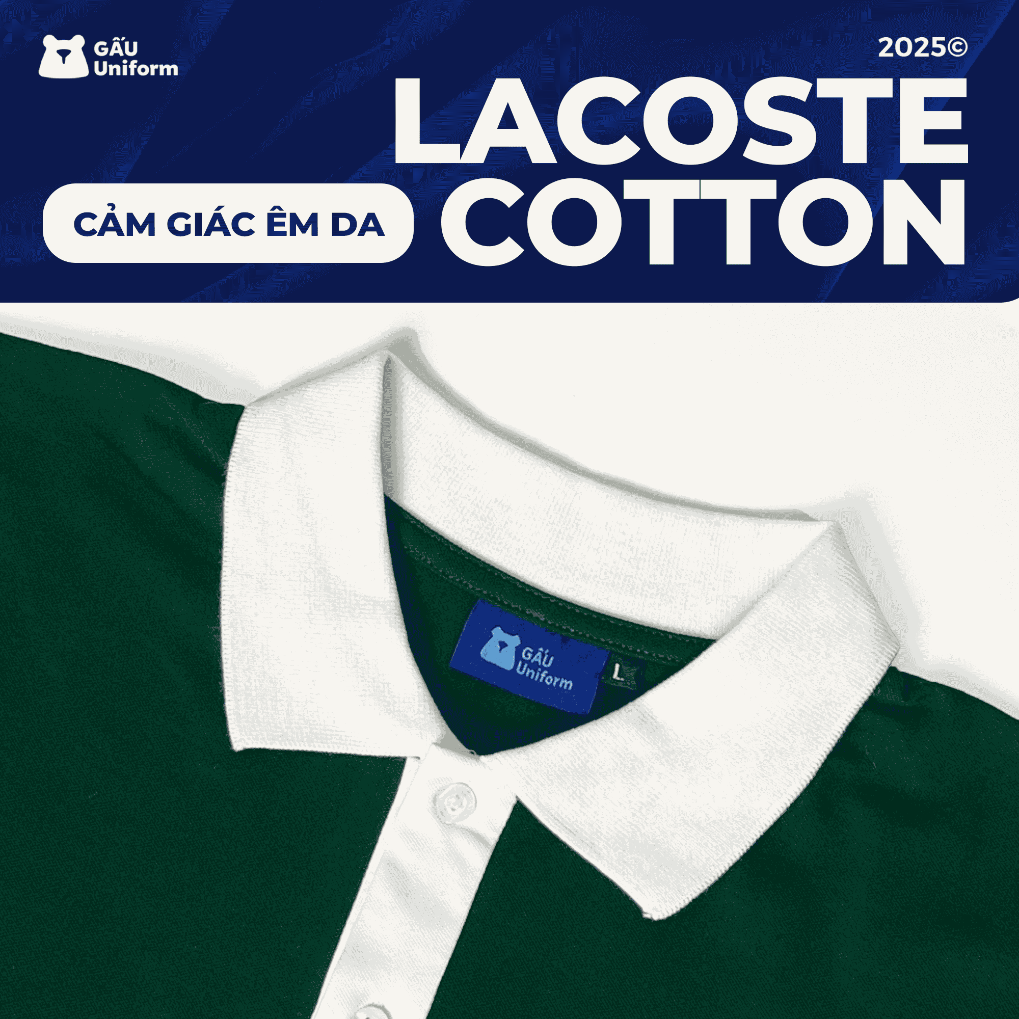 Vải lacoste cotton đồng phục starbucks