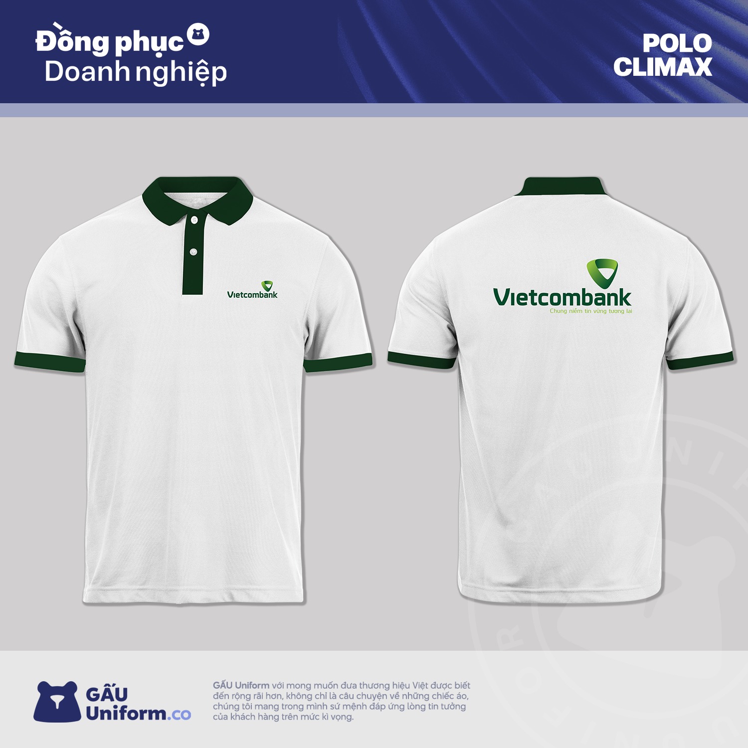 đồng phục ngân hàng vietcombank GẤU Uniform