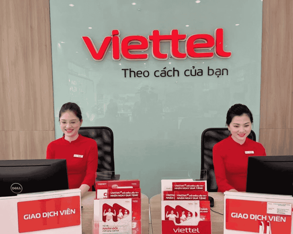 Áo dài đồng phục viettel store đồng phục của nhân viên viettel