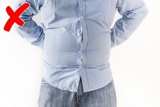 Chọn size không phù hợp chọn size áo sơ mi không phù hợp