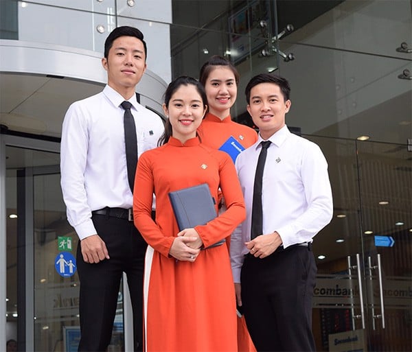 Đồng phục áo dài Sacombank Đồng phục áo dài Sacombank